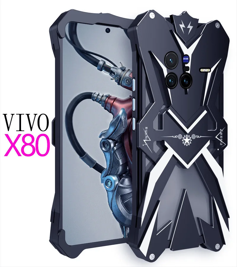 Чехлы серии Metal Steel Machinery Новый Thor для VIVO X80 Pro Сверхмощная Броня Алюминиевые чехлы для телефонов Vivo X80 Pro Чехол
